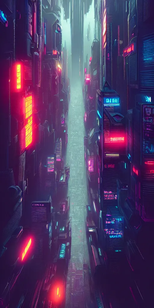 Image similar to epic cyberpunk cityscape : : blade runner, james guilleard, beeple, laurie greasley, dan mcpharlin : : ornate, dynamic, particulate, rich colors, intricate, elegant, highly detailed, centered, artstation, smooth, sharp focus, octane render, 3 d