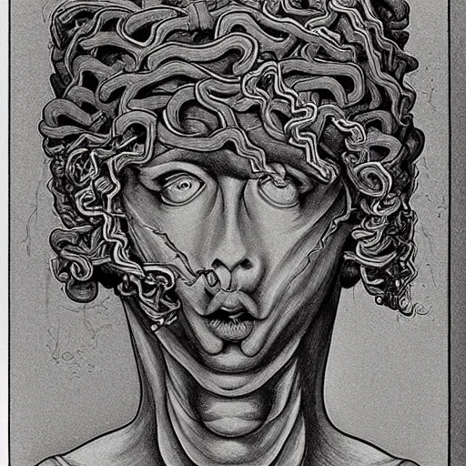 Image similar to Medusa by M.C. Escher