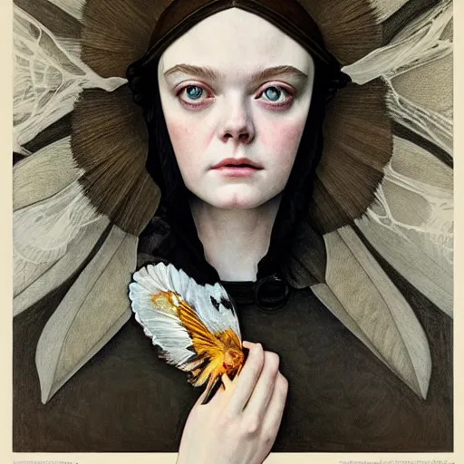 Image similar to symmetry!! portrait of elle fanning in prey in the world of andrew wyeth, horror, fashion, dark!! intricate, elegant, highly detailed, digital painting, artstation, concept art, smooth, sharp focus, illustration, art by artgerm and greg rutkowskiand alphonse mucha