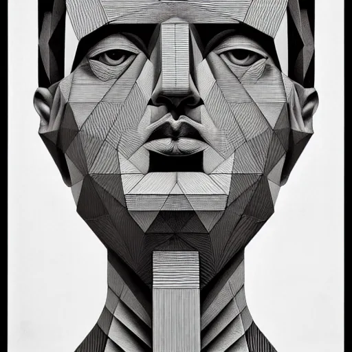 Image similar to white lithography print polish poster conceptual figurative post - morden monumental portrait made by escher, highly conceptual figurative art, intricate detailed illustration, controversial poster art, polish poster art, geometrical drawings