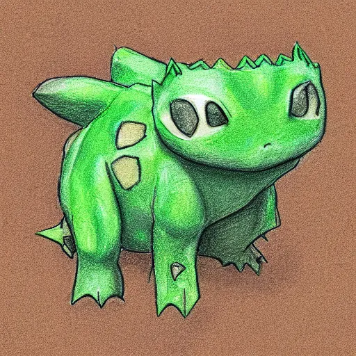 Image similar to Bulbasaur pencil sketch