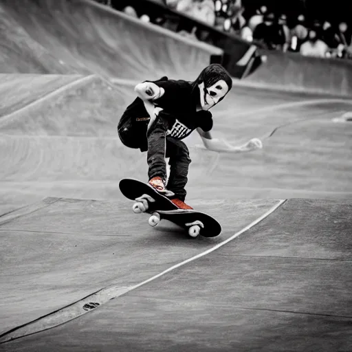 Image similar to hasbulla skateboarding