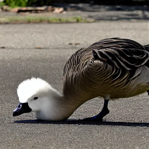 Image similar to a hungover goose