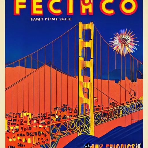 Prompt: san francisco psychedelic poster, 1 9 6 0 s, upcoming science - fiction comedy film poster