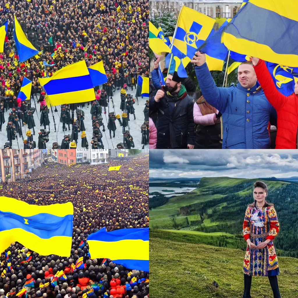 Prompt: voldomyr zelensky slava ukraini