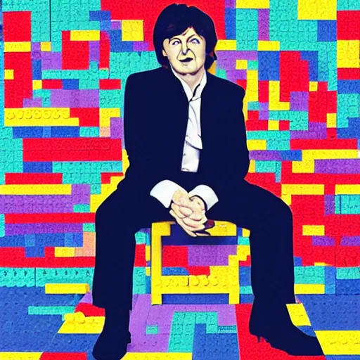 Image similar to a lego paul mccartney