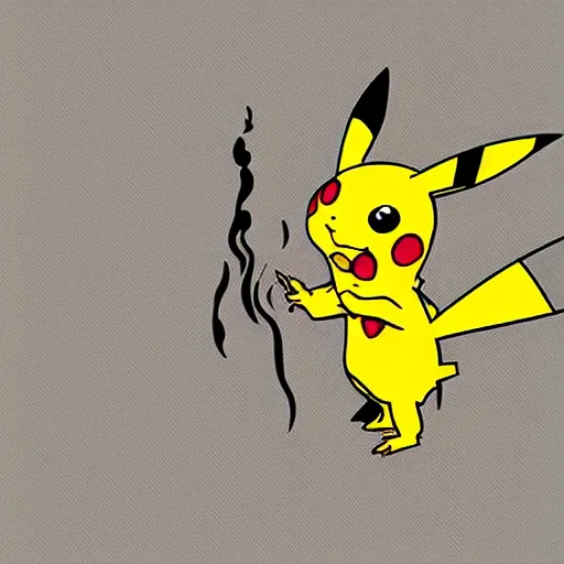 Image similar to a smoke Pikachu