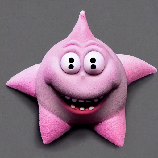 Image similar to photo of a hybrid between patrick star and patrick stewart