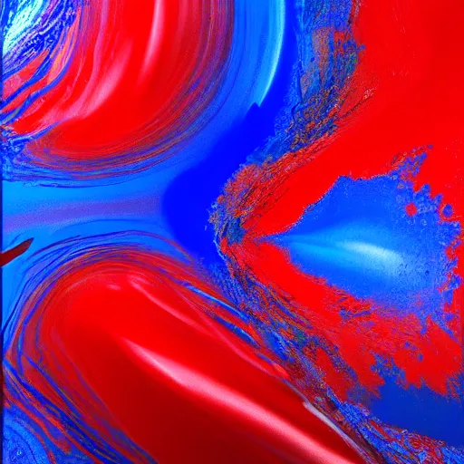 Image similar to a red and blue fluid