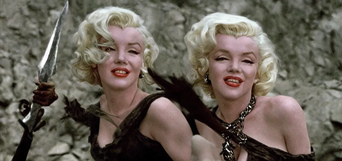 Image similar to still of marilyn monroe as arwen in the lord of the rings : the two towers ( 2 0 0 2 )