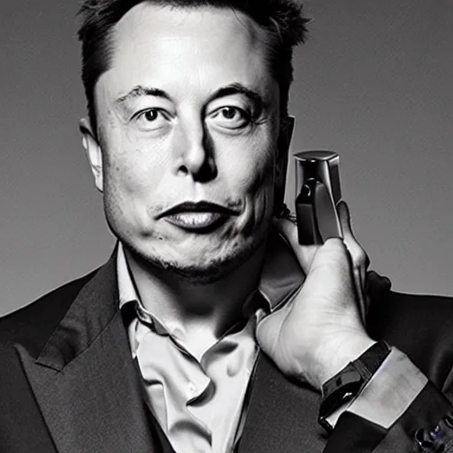 Prompt: elon musk face shot