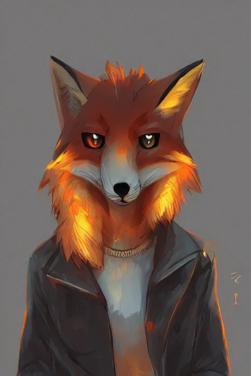 Image similar to a fox fursona, trending on artstation, by kawacy, furry art, digital art, cyberpunk, high quality, backlighting