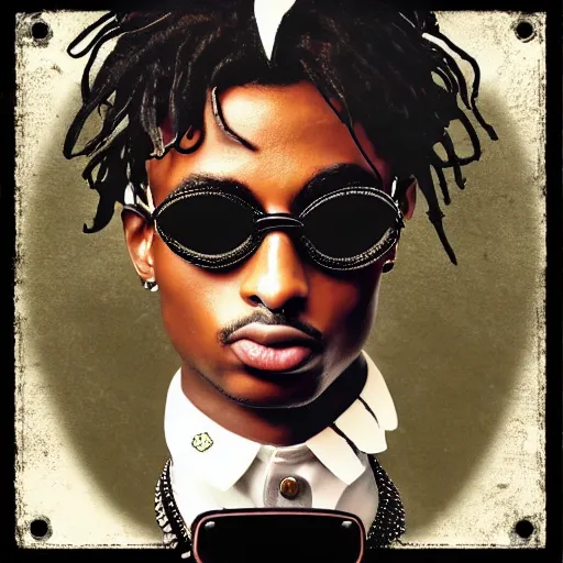 Image similar to playboi carti steampunk style digital art 4 k detailed super realistic