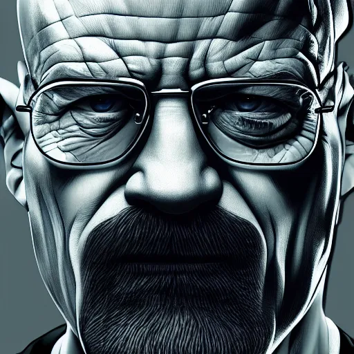 Image similar to Walter White is The Hulk, hyperdetailed, artstation, cgsociety, 8k