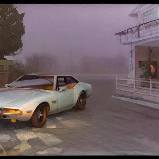 Image similar to a photo of gta vi, cottage core, cinematic focus, polaroid photo bleached vintage pastel colors high - key lighting, soft lights, foggy, by steve hanks, by lisa yuskavage, by serov valentin, by tarkovsky, 8 k render, detailed, oil on canvas