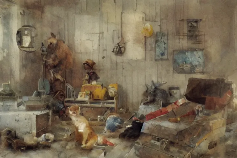 Image similar to adventurer ( ( ( ( ( 1 9 5 0 s retro future living room. muted colors. toys laying around ) ) ) ) ) by jean baptiste monge, chrome red