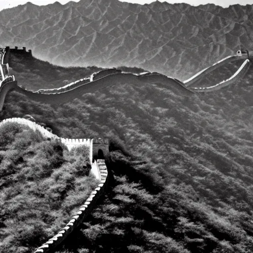Image similar to photograph of the great wall of china on the moon