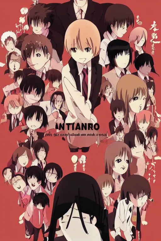 Image similar to A poster of an award winning anime movie by Satoshi Kon and Inio Asano