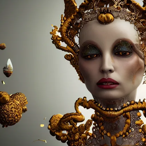 Image similar to queen of vile, 4 k, intricate, jaw dropping, gorgeous, surreal, octane render