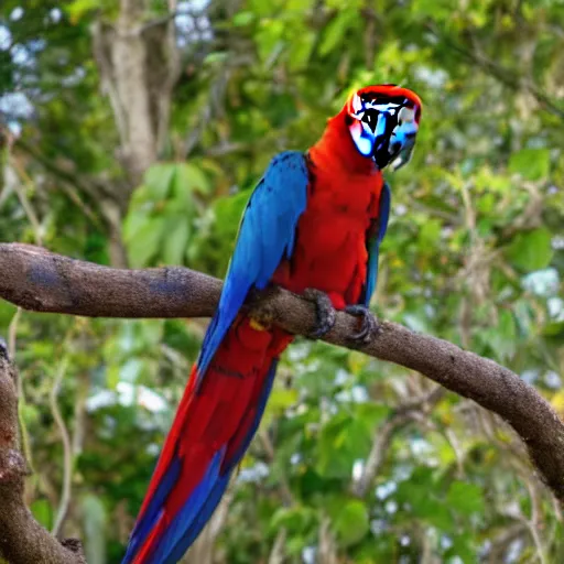 Image similar to high res Scarlet macaw with its wings open 4k