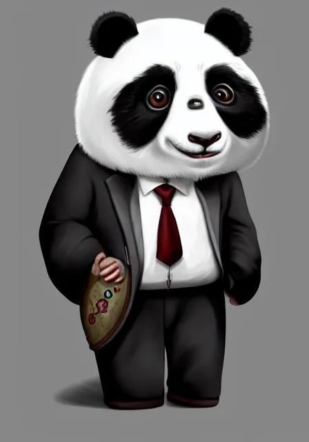 Prompt: a panda, dressed in a suit, elegant, highly detailed, digital painting, artstation, concept art, smooth, sharp focus, illustration, 8 k