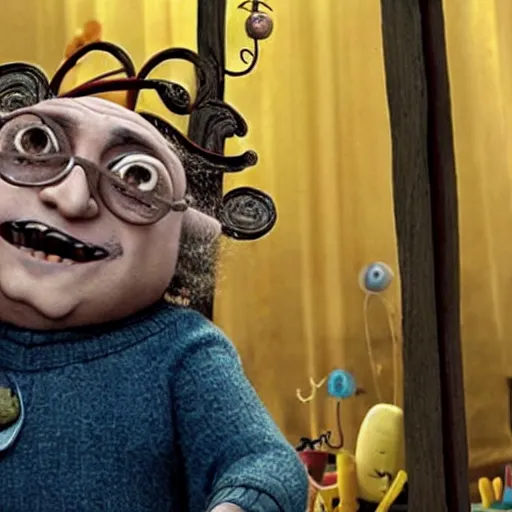 Image similar to A still of Danny Devito in Coraline