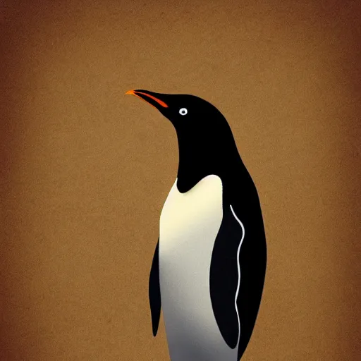 Prompt: oppressive penguin artistic illustration, concept art by astrono 7 7 1 5 3 4 6 2