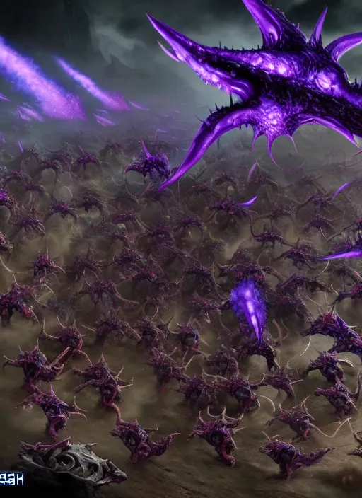 Image similar to photo of zerg rush, realistic, 8 k