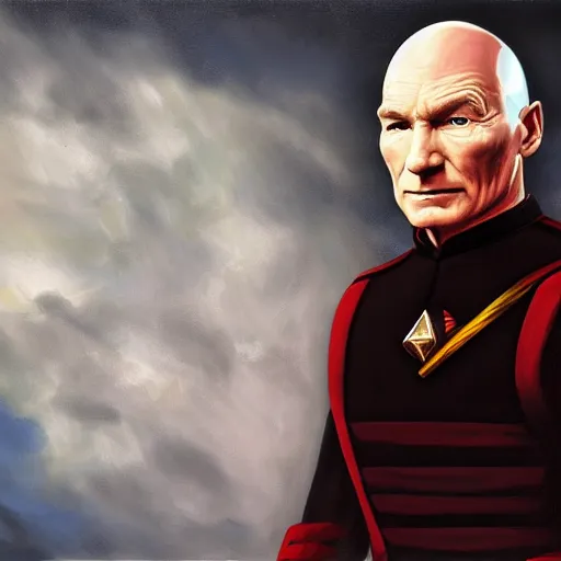 Prompt: captain picard portrait, art, high detail, high definition,