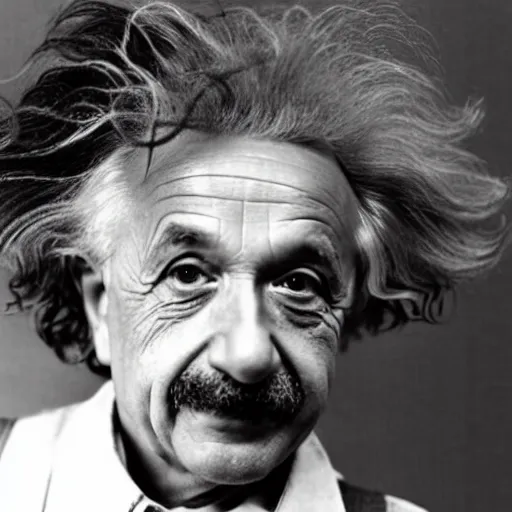 Image similar to Albert Einstein, shot by Robert Mapplethorpe