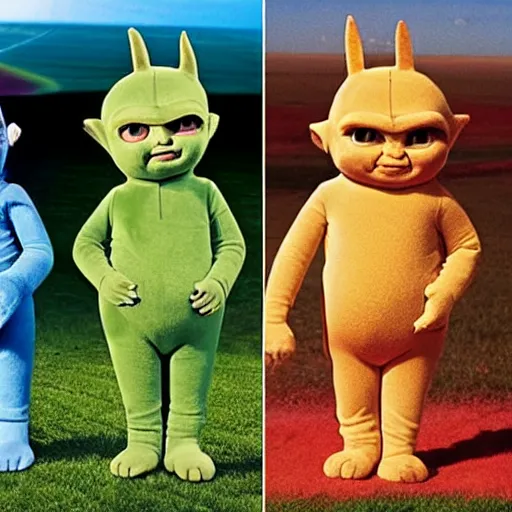 Prompt: Sphinx cat Teletubbies