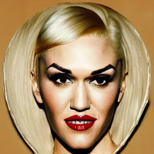 Prompt: Gwen Stefani, head and shoulders portrait, extremely detailed masterpiece, one single continues line.