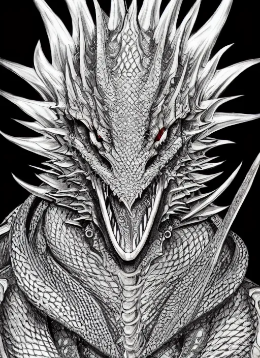 Prompt: highly detailed picture of great dragon, sketch, manga, perfectly face, highly detailed, masterpiece, trending on artstation, golden ratio, fantastic, perfect intricate highly detailed, detailed, painting by akira, masashi kishimoto,, digital art, 8 k