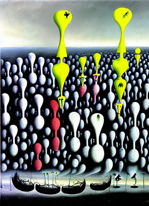 Image similar to apocalypse machine detailed painting by yves tanguy