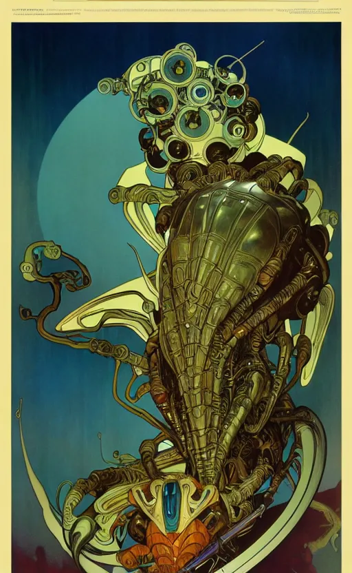 Image similar to exquisite imaginative alien creature poster art, movie art, looming, by lucusfilm, weta studio, alphonso mucha, james jean, frank frazetta, 8 k, denoised, sharp, crisp, high quality