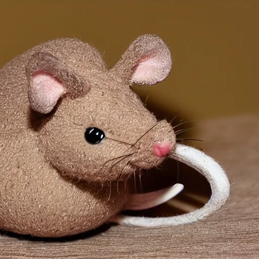 Prompt: A mouse cozied up for the evening sipping tea