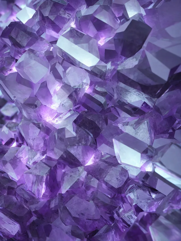 Image similar to Amethyst crystal, beeple, octane render, unreal engine