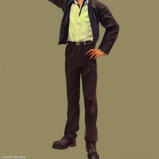 Prompt: a highly detailed epic cinematic concept art CG render digital painting artwork costume design: young James Dean as a well-kept neat perfect formal student in a 1950s USSR school uniform. By Greg Rutkowski, Ilya Kuvshinov, WLOP, Stanley Artgerm Lau, Ruan Jia and Fenghua Zhong, trending on ArtStation, made in Maya, Blender and Photoshop, octane render, excellent composition, cinematic atmosphere, dynamic dramatic cinematic lighting, cinematic colors, aesthetic, very inspirational, arthouse