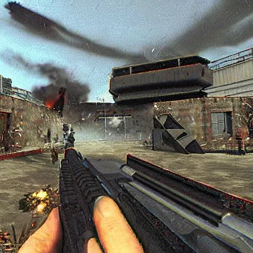 Image similar to Atari 2600 version of Call of Duty