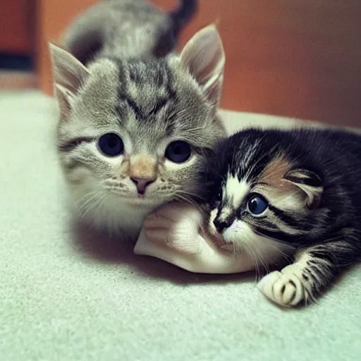 Image similar to merge of a turtle and the cuttest kitten ever