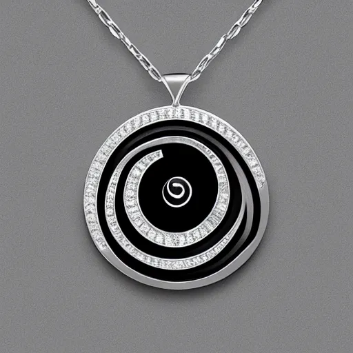 Image similar to a yinyang necklace, realistic, 4 k