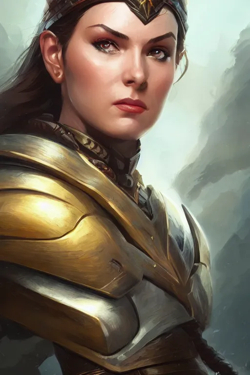 Image similar to amazon valkyrie athena, d & d, fantasy, portrait, highly detailed, headshot, digital painting, trending on artstation, concept art, sharp focus, illustration, art by artgerm and greg rutkowski and magali villeneuve