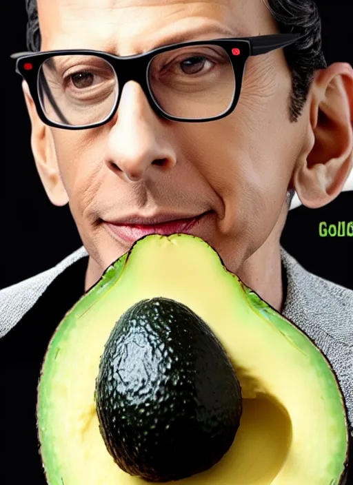 Image similar to an avocado eats jeff goldblum