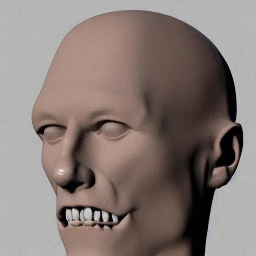 Image similar to 3 dprinted head scary