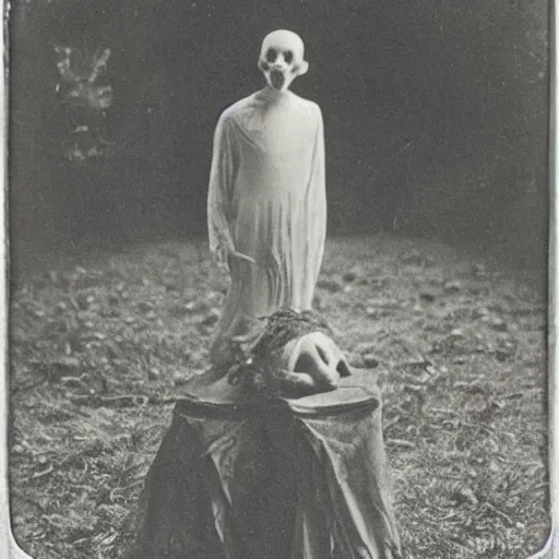 Image similar to spoooky alternate dimension, spooky photo, vintage photo, 1 9 2 0 s photo