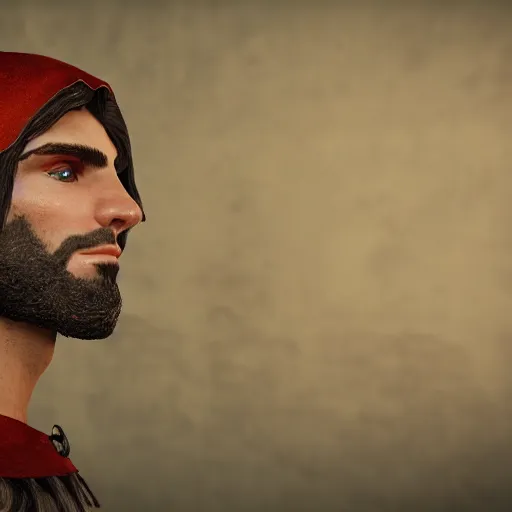 Image similar to medieval elf gigachad, portrait, detailed face, hugh quality face, rtx, 8 k, unreal engine 5, blender render,