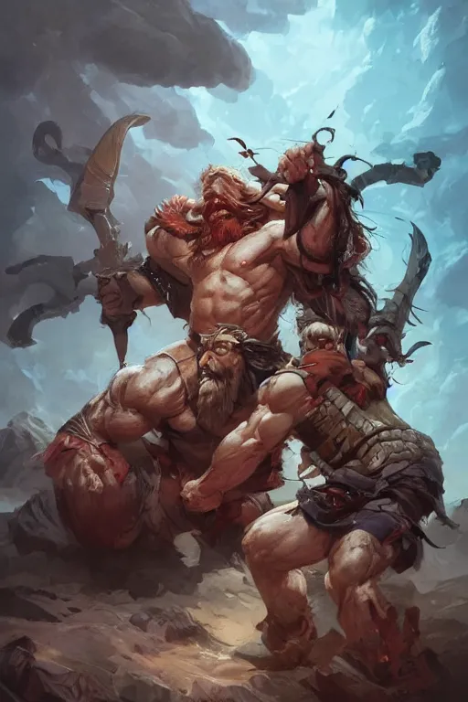 Prompt: photography of jesper ejsing, deep focus, hulking herculean ogre jesus christ. d & d, fantasy, intricate, elegant, highly detailed, digital painting, artstation, concept art, matte, sharp focus, illustration, hearthstone, art by artgerm and greg rutkowski and alphonse mucha