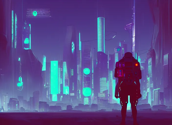 Image similar to cyberpunk pepe the frog, futuristic cityscape, computers, dylan kowalski, marat zakirov, albert ramon puig, trending on artstation, 8 k