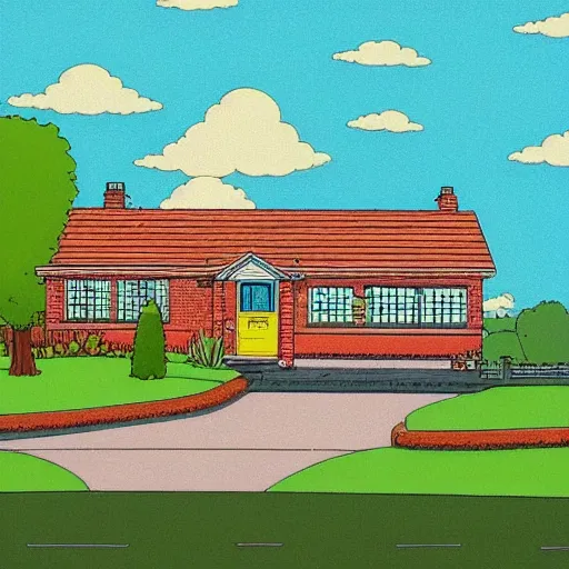 Image similar to realistic render of the simpsons house indoor, XF IQ4, 150MP, 50mm, f/1.4, ISO 200, 1/160s, natural light, Adobe Photoshop, Adobe Lightroom, DxO Photolab, Corel PaintShop Pro, rule of thirds, symmetrical balance, depth layering, polarizing filter, Sense of Depth, AI enhanced