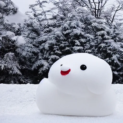 Prompt: a molang scene in the winter